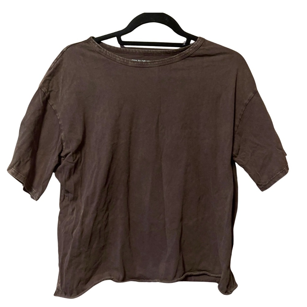 Caution To The Wind Dark Brown Short Sleeve Tee